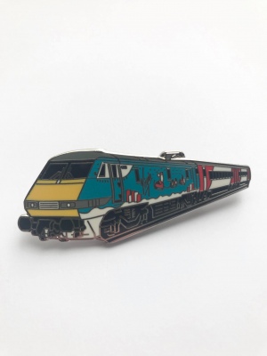 Class 91 Locomotive in Virgin Trains Claus 91 Christmas Livery